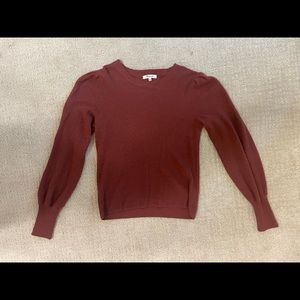 Maroon Madewell Puff Sleeve Sweater